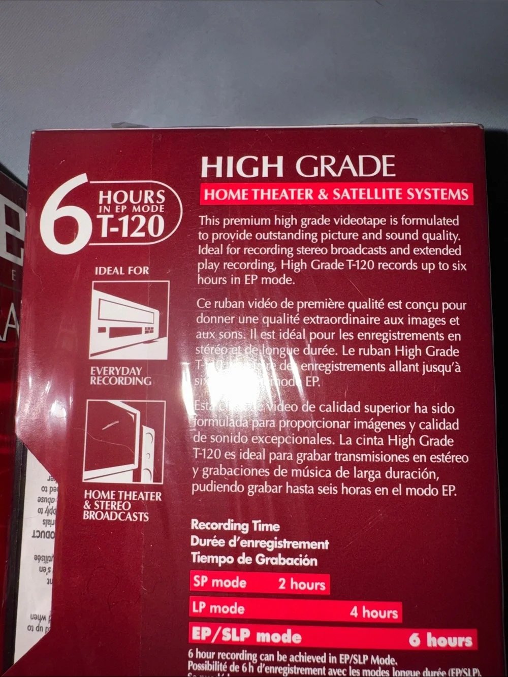 Maxell High Grade T-120 VHS Tape - 5 Sealed Tapes
